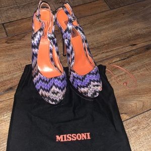 CONSIGNED Missoni sling back heels